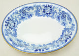 Antique Minton Claremont Blue and White Oval Vegetable Serving Bowl circa 1900