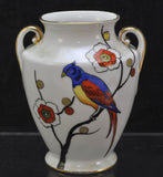 Antique Noritake Lustre Luster Parrot Bird Vase 1920s