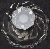 Orrefors Scandinavian Art Glass Swirl Octagonal 5 Inch Bowl