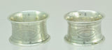 Pair of German 800 Silver Napkin Rings late 19th Century No Monogram