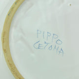 Pierced Covered Large 14 Inch Center Bowl Italian Faience Pippo Cetona