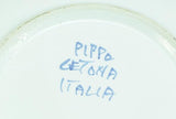 Pair of Hand Painted Italian Faience Harvest Large Spaghetti Bowls Pippo Cetona