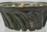 Large Antique Redware Swirl Pudding Food Mold Flint Glaze 19th Century