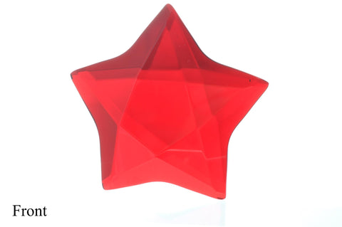 Rosenthal Ruby Red Crystal Star Paperweight