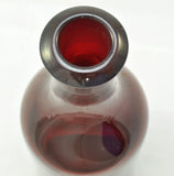 Vintage Ruby Blown Glass Decanter