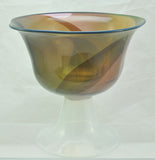 Ann Wolff Stenhytta Swedish Art Glass Compote circa 1980 Signed