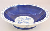 Large Hand Painted Studio Pottery Wanita 14 Inch Blue Tulip Bowl South Africa