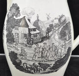 Antique Liverpool Large Creamware Farmer's Arms Pitcher Jug circa 1770