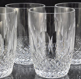 Set of 6 Waterford Cut Crystal Colleen 10 oz Flat Tumblers Old Gothic Mark