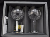 Pair of Waterford Cut Crystal Millennium 8 Inch Balloon Goblets New in Box