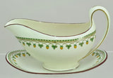 Antique Wedgwood Strawberry Fruit Gravy Boat and Under Plate