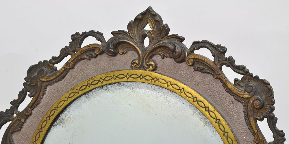 NBIW Antique Gilt Brass Mirror